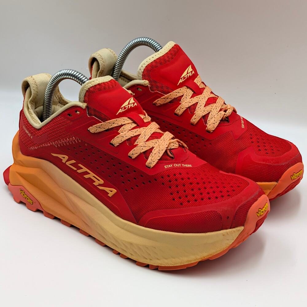 Altra Olympus 6 Red Orange Womens 8.5 (UK 6.5) Running Trail Shoes